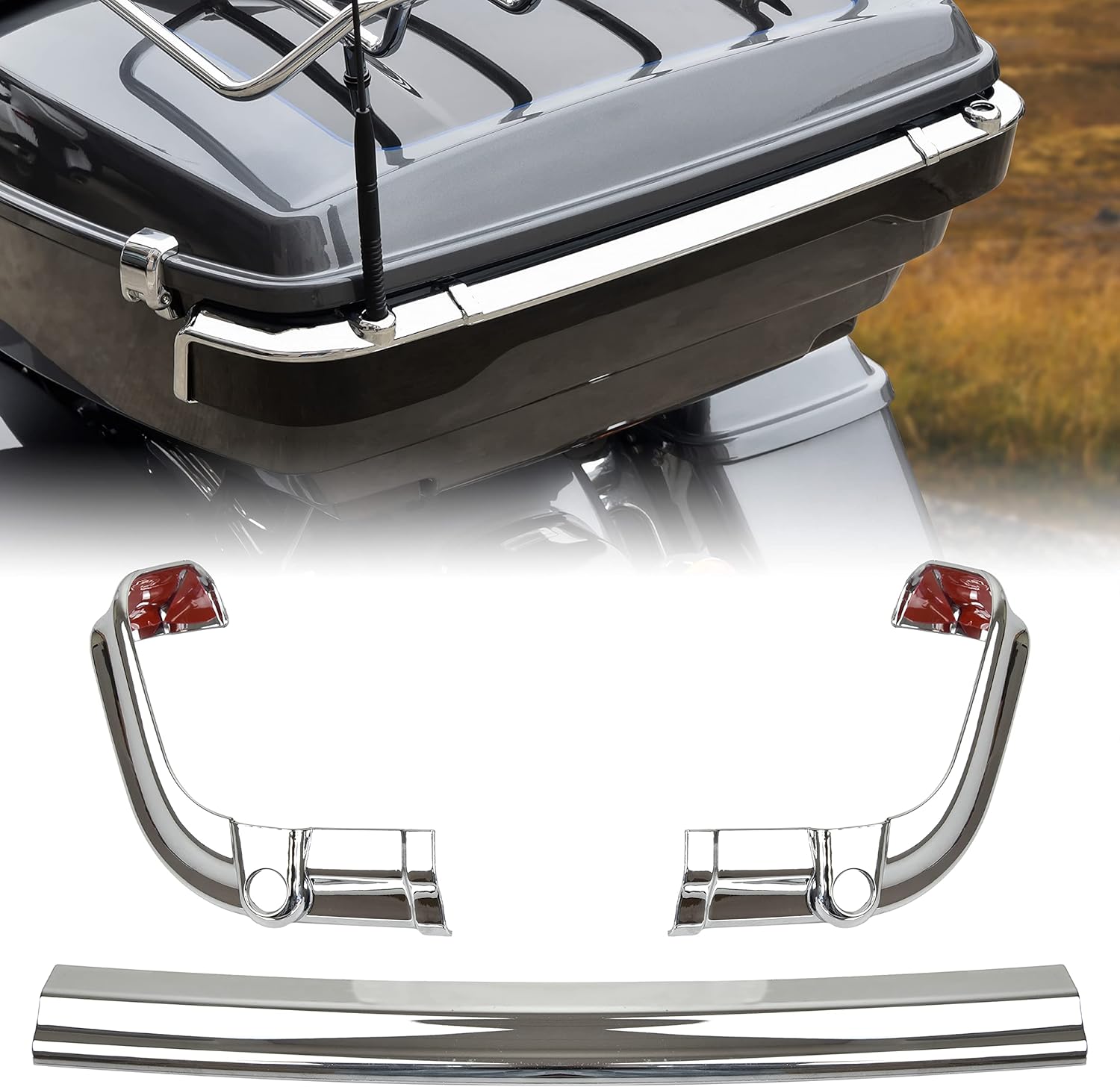 VEISUTOR King TourPak Tail Lamp Trim Bar for Ultra Limited