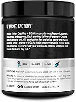 Vista 7 de Jacked Factory Creatine + BCAAs - Creatine Monohydrate + BCAA Powder for Increased Post-Workout Recovery, Performance, Lean Muscle Growth, & Reduced