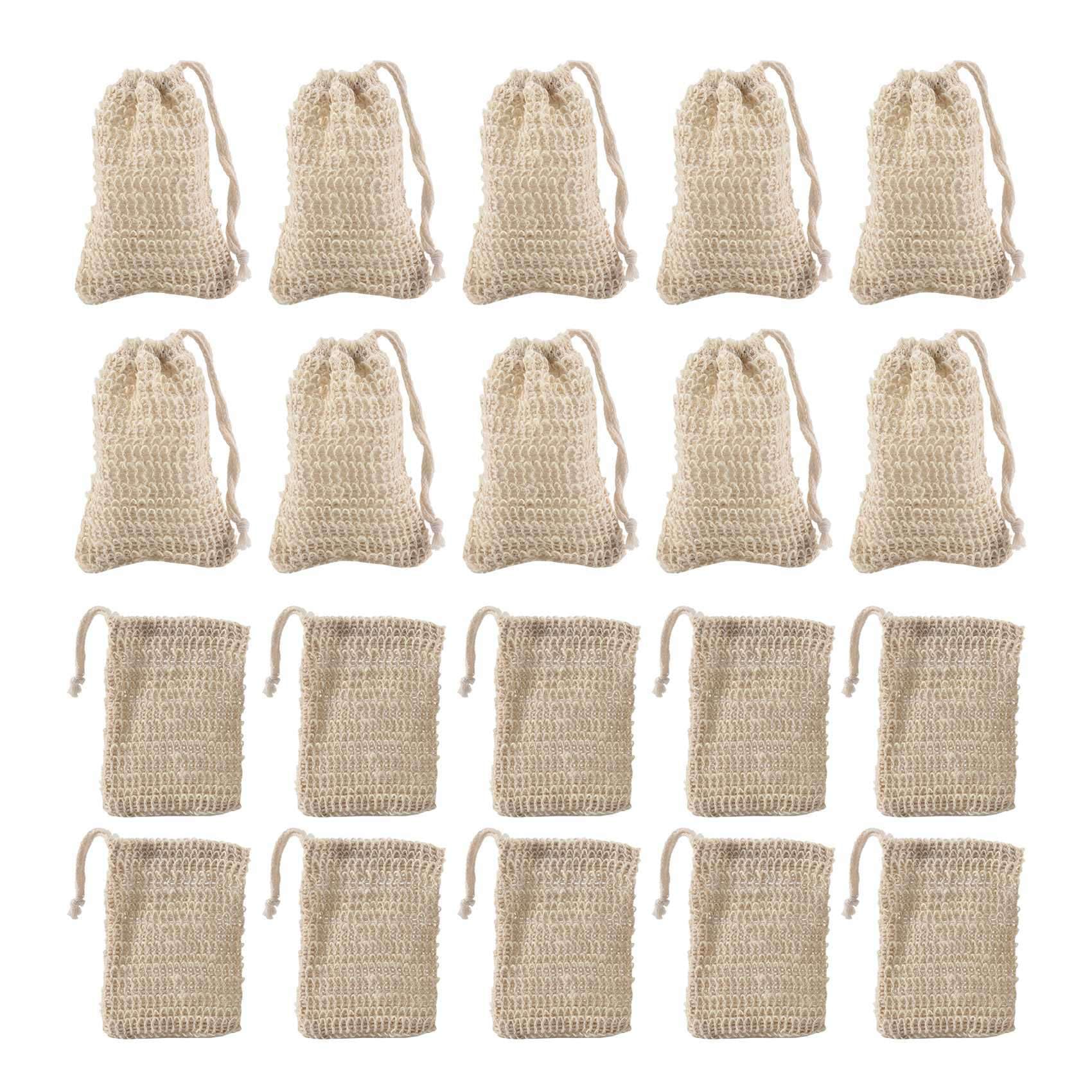 150 Piezas Bolsa de Jabón de Sisal de Baño de Ducha Bolsa de Jabón de Sisal Natural Soporte de Bolsa de Ahorro de Jabón Exfoliante