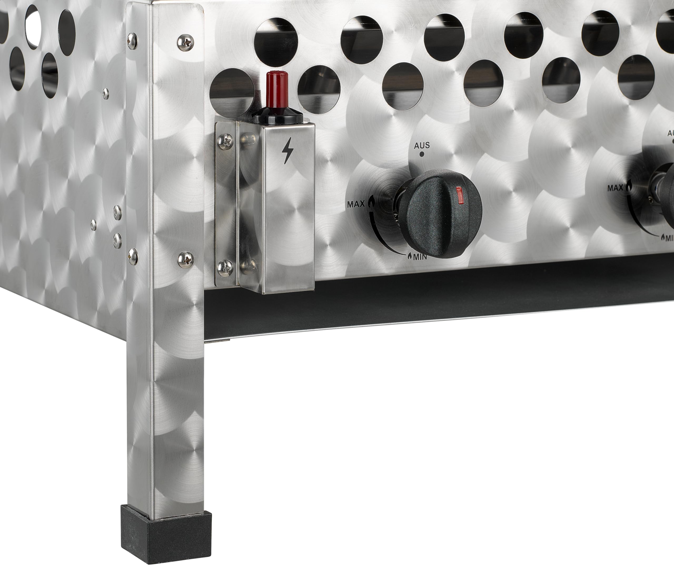tepro Gasgrill Wurstbräter mit Grillpfanne, 3 Edelstahl-Brenner je circa 4 kW, Grillfläche circa 56,5 x 46,5 cm, Maße circa 60 x 54,5 x 28,2 cm