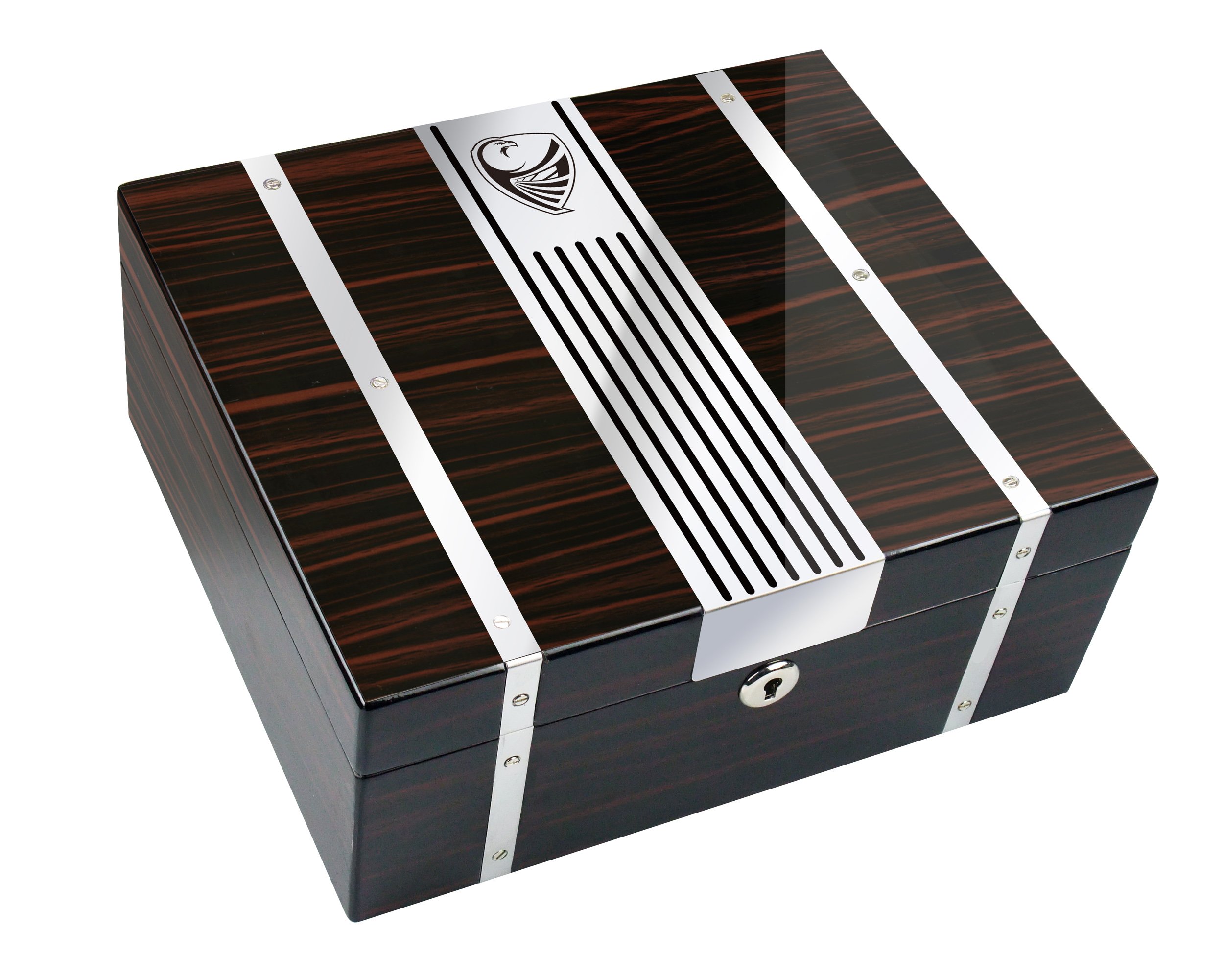 GERMANUS Zigarren Humidor Cowling mit Digital Hygrometer Kristall Befeuchter