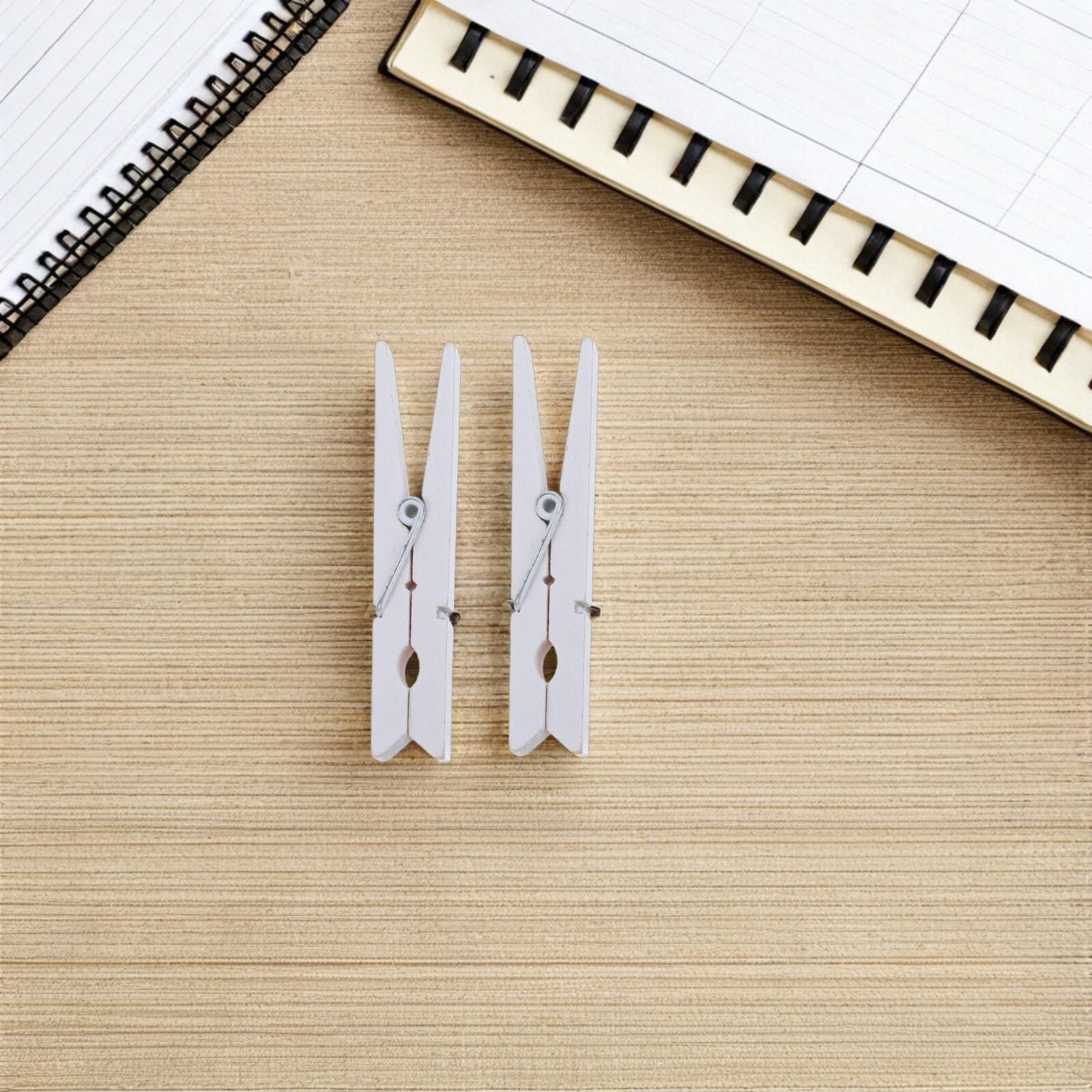 100 Unidades Carpeta de Fotos de Madera Clips de Armario pequeñas Pinzas para la Ropa White