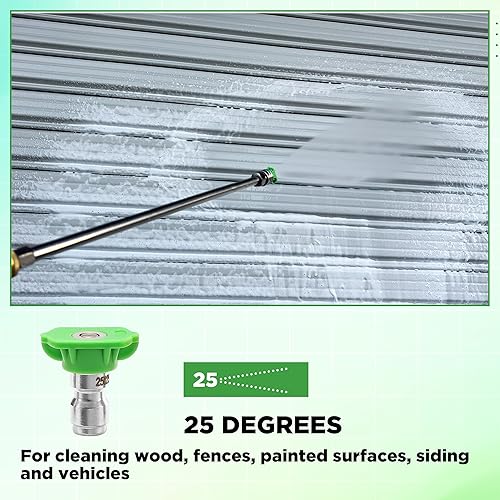 Miniatura 8 de Pressure Washer Tips, Power Washer Soap Nozzles 65 Degree Black, Pressure Washer Nozzle 7 Pack, 14 Inch Quick Connector, 4000 PSI