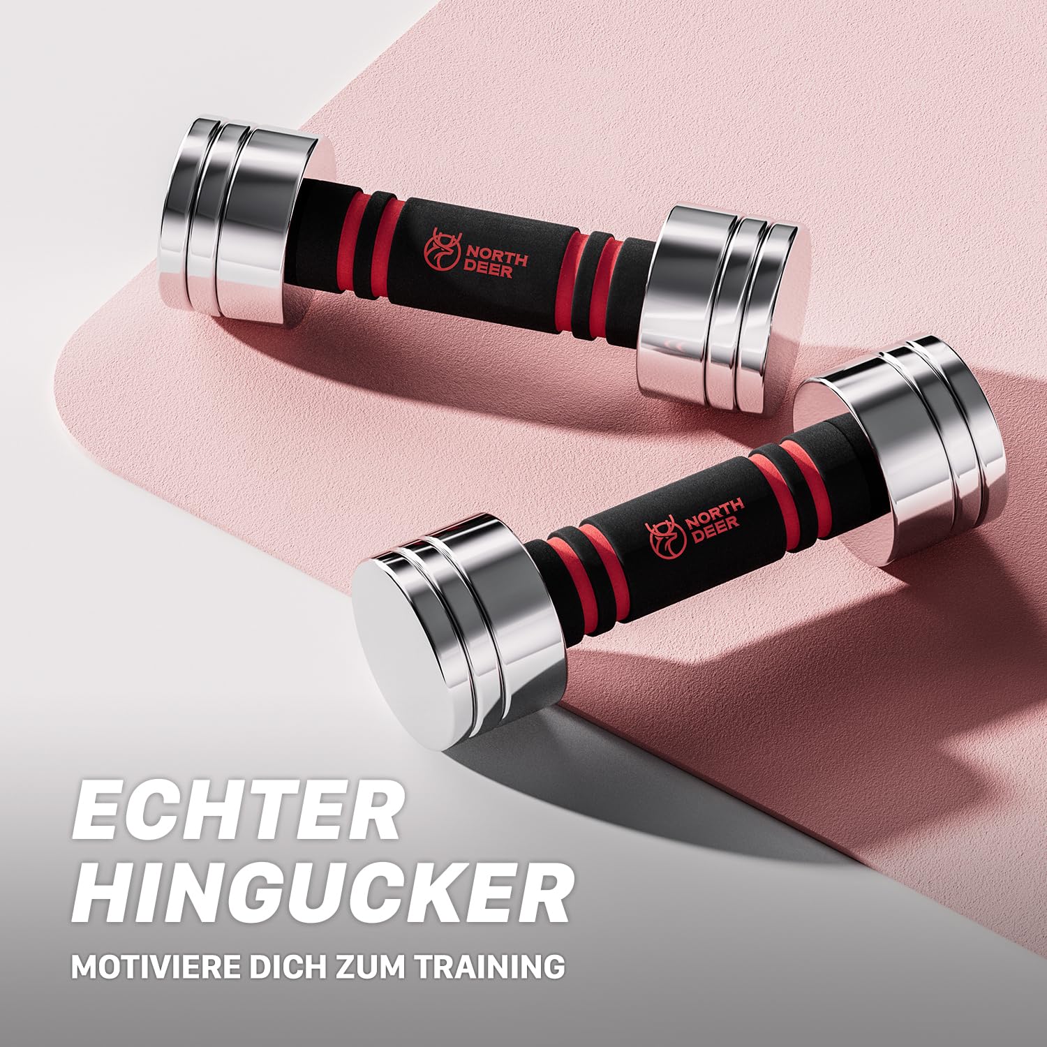 Northdeer Stahl Kurzhanteln - Ultrakompakte Einstellbare Hanteln 2,5kg 5kg 7,5kg 10kg 15kg 25kg mit Schaumstoff-Griff - Innovative Stahlhantel für Zuhause