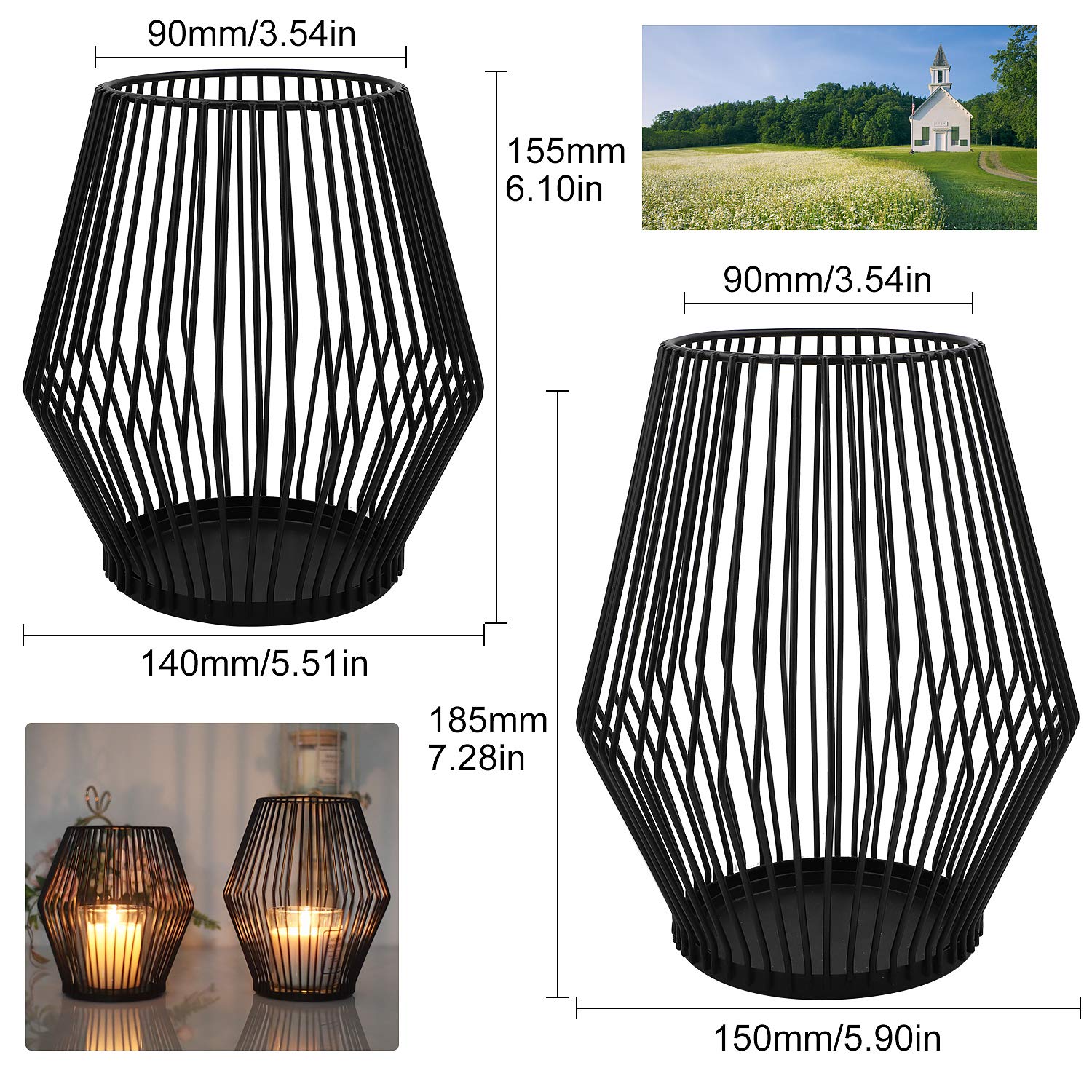 2 kandelaars voor kaarsen, kandelaar, kerstglas, decoratie voor de 2 kandelaars voor kaarsen, kandelaar, kerstglas, decoratie voor de