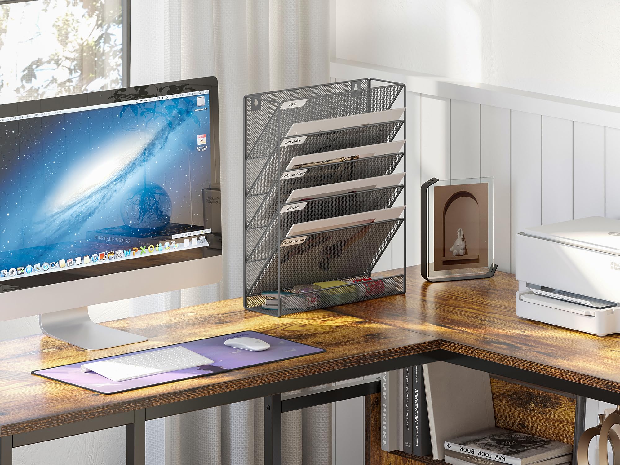 Organizer Da Parete EasyPAG 6 Ripiani - Porta Riviste, Posta E Documenti In Rete Metallica - Foto 4