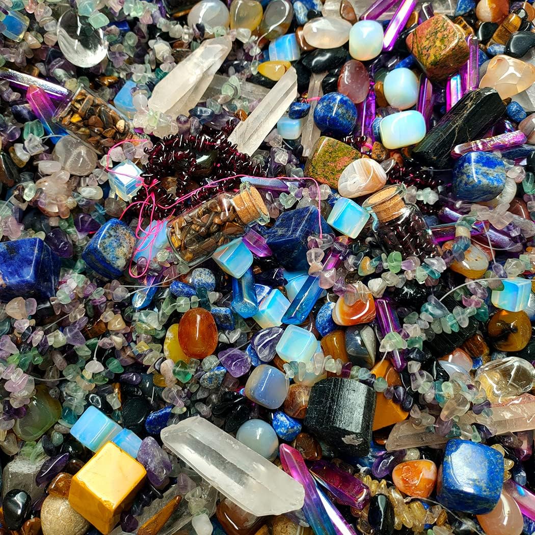 Healing Crystal Set Mystery Stone Bag Lucky Gemstone Witchy