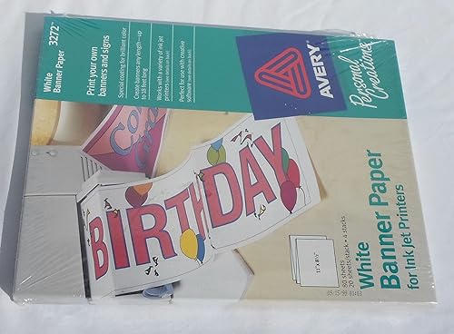 1 papel de banner blanco para impresoras de inyección de tinta #3272 de Avery