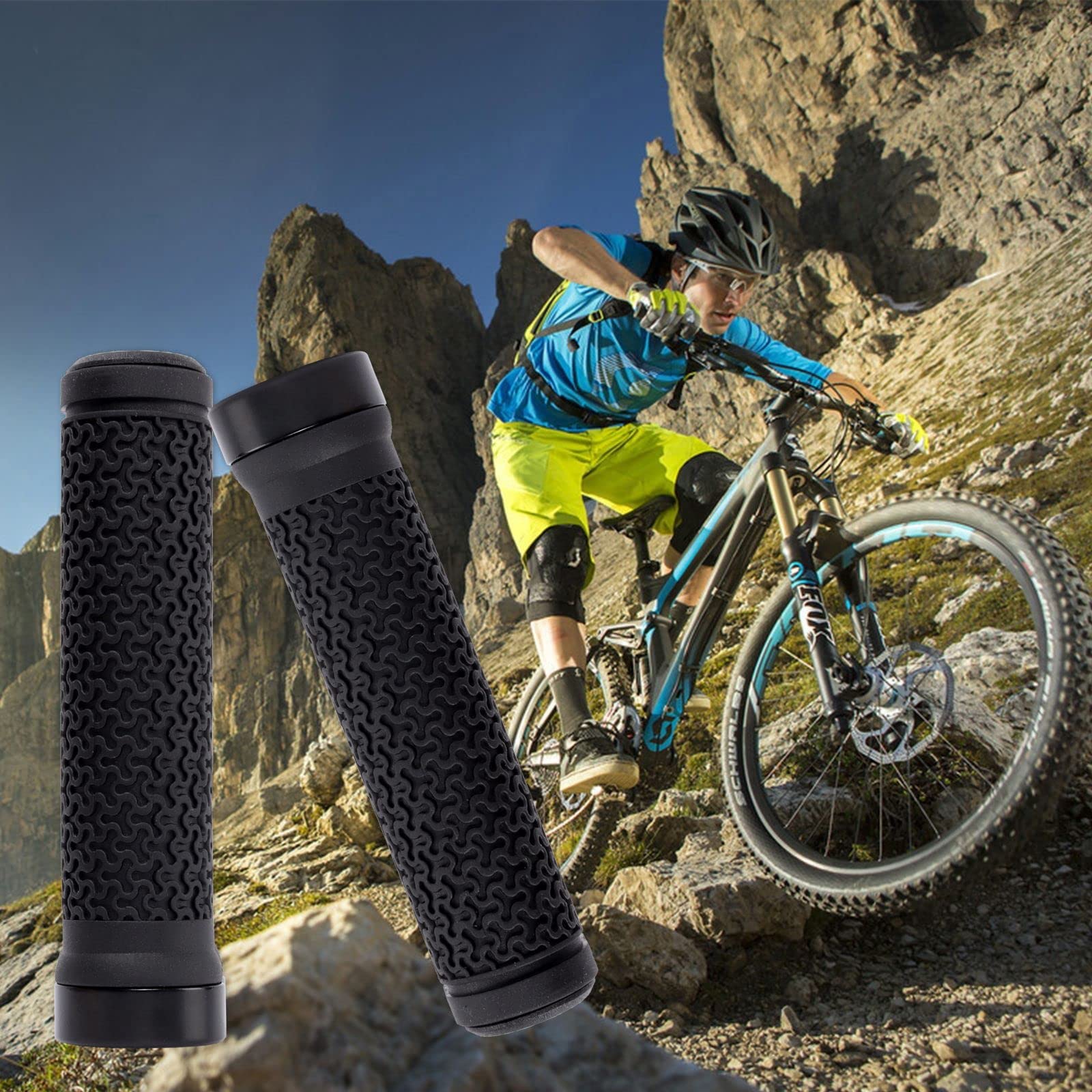 Bmx Grips Lgort 2pcs Bike Handlebar Grips Scooter Mountain Folding