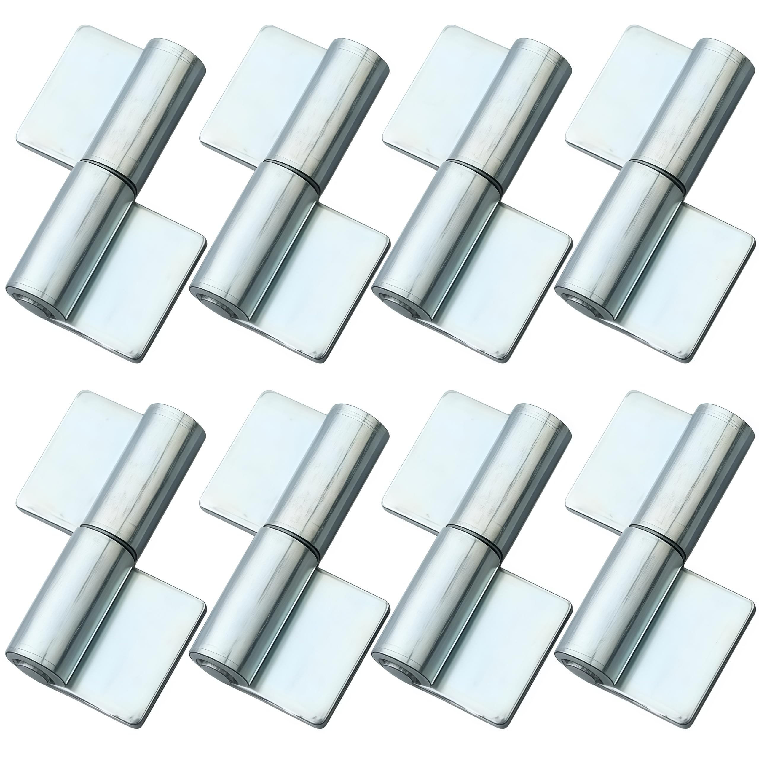Vbnexyr Regular Hinges 8 Pack Of 360 Degree Folding Detachable Flag Shaped Hinges Suitable For Bathroom Doors Fireproof Wooden Doors And Windows Flag Shaped 48 * 37 * 2.5Mm No Holes Right Side