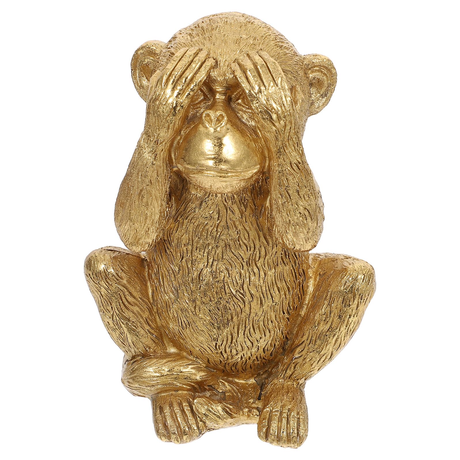 Mini décoration singe en résine haut de gamme, sculpture compacte aux finitions soignées