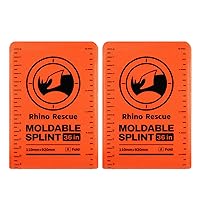 Vista 1 de RHINO RESCUE Férula de primeros auxilios de 36 x 4.3 pulgadas, gris naranja, mantiene los huesos en posición (2, plegada)