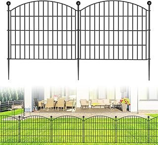 10 Panels No Dig Decorative Garden Fence Animal Barrier - 24 in (H) x 20...
