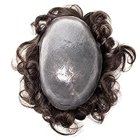 Vista 4 de GEXWORLDWIDE GEX - Peluca de cabello humano ultra fino de 62 colores para hombre, 0.002 in, 8 x 10 pulgadas, cabello humano negro azabache oscuro