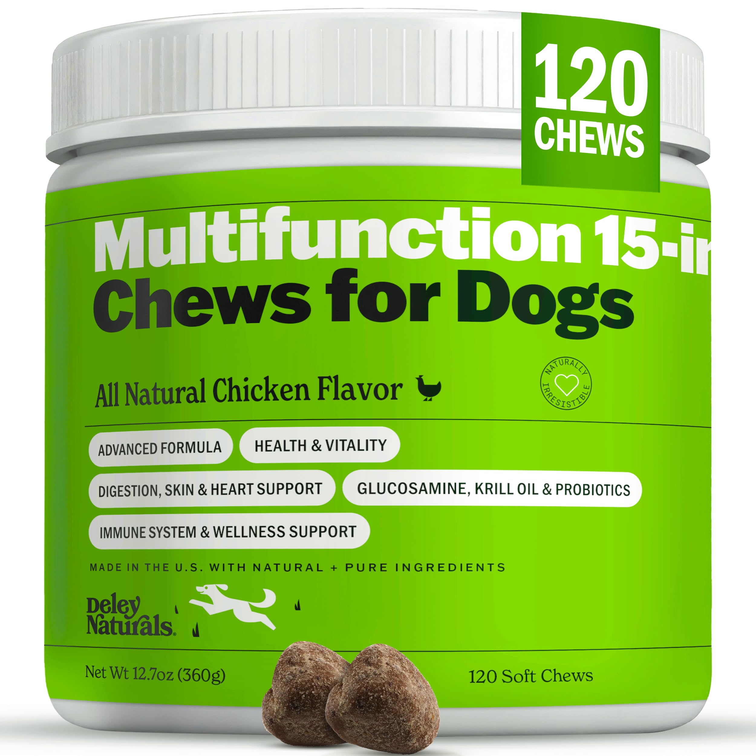 Deley Naturals 15 in 1 Multivitamin for Dogs