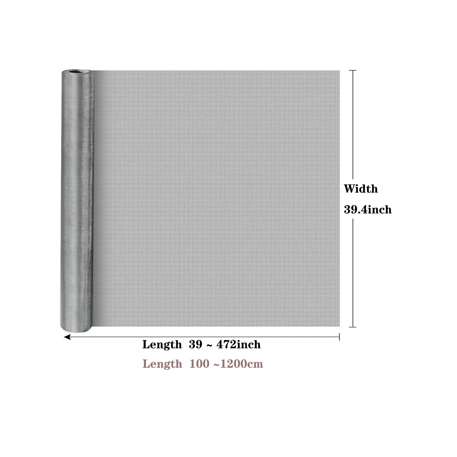 Zanotva 304 Stainless Steel Wire Mesh, 50 Mesh - 0.4mm Hole Wire Metal Mesh Sheet,for DIY Windows Filter,Easy to Cut(39x354in/1x9m)