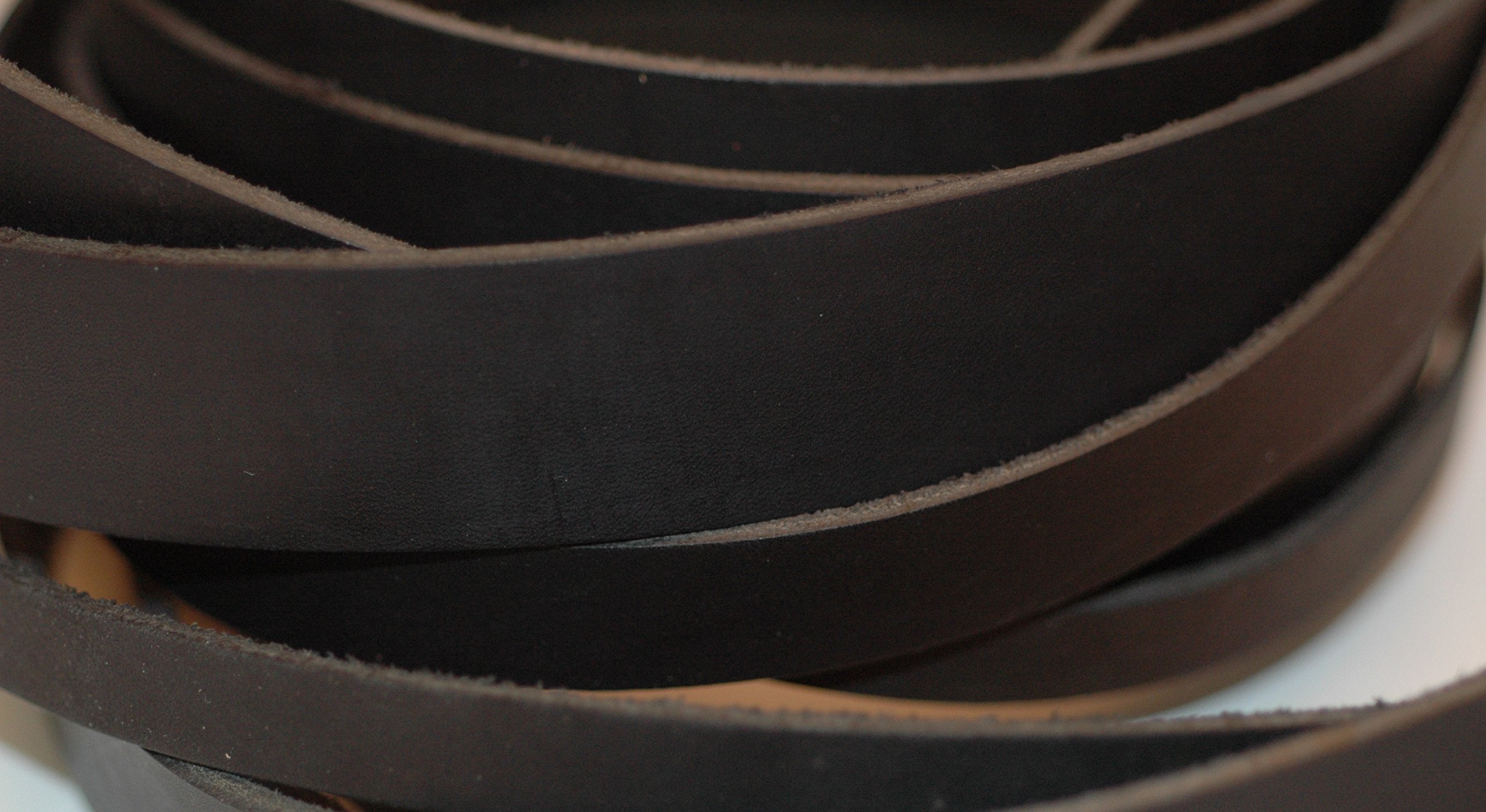 Price Leather Black Latigo Strip 1.25