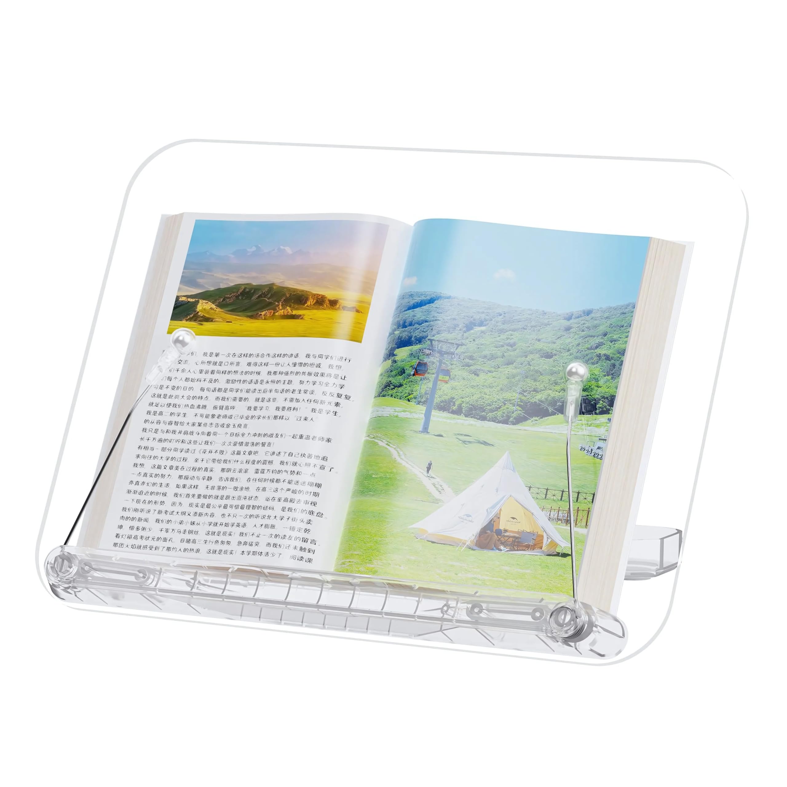 Sunchhaya New Book Stand for Reading, Writing, Painting and Used As Laptop Stand for Desk, 360 Degree Rotatable Multi-Functioal Book Reading Stand Adjustable Height-Angle (R23 Plus)