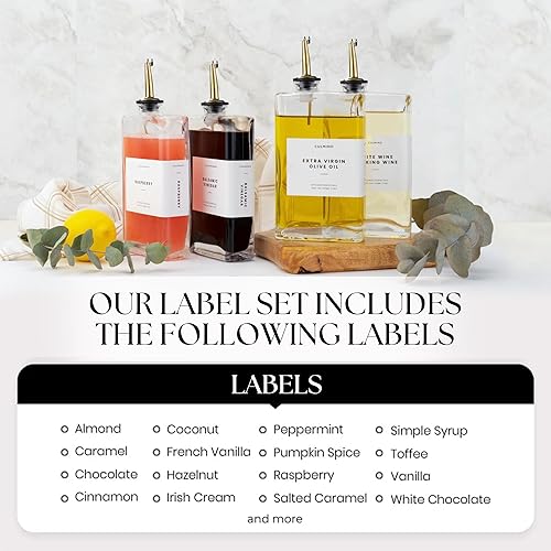 Miniatura 8 de Dispensador de aceite y recipiente hermético para cereales, paquete de 2 botellas de vidrio para vinagre y aceite + dispensador de arroz y cereales