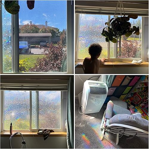 Miniatura 9 de Película de privacidad para ventana Película de ventana de vidrio con patrón de cocodrilo 3D, tinte de ventana con bloqueo UV para oficina en casa,