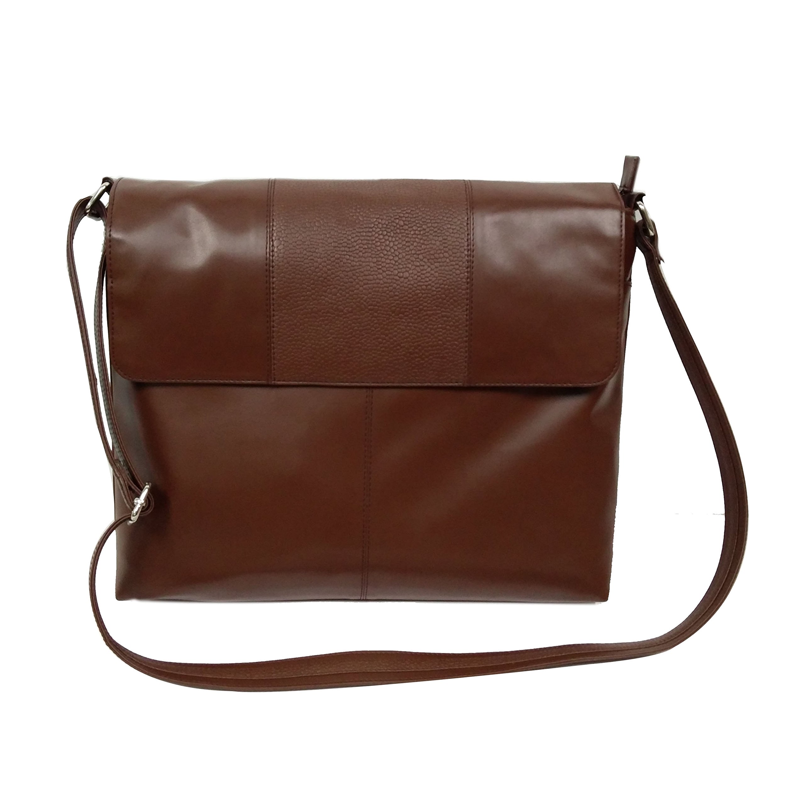 essart Dotted Print Faux Leather Men & Women Sling Laptop Shoulder Messenger Bag Office Briefcase Colledge Bag, Zipper Closure, Size (14inch x 11inch x 2inch), Adjustable strap-(AA-603-Rich-Tan) (B079ZQCJH9) Amazon Price History, Amazon Price Tracker