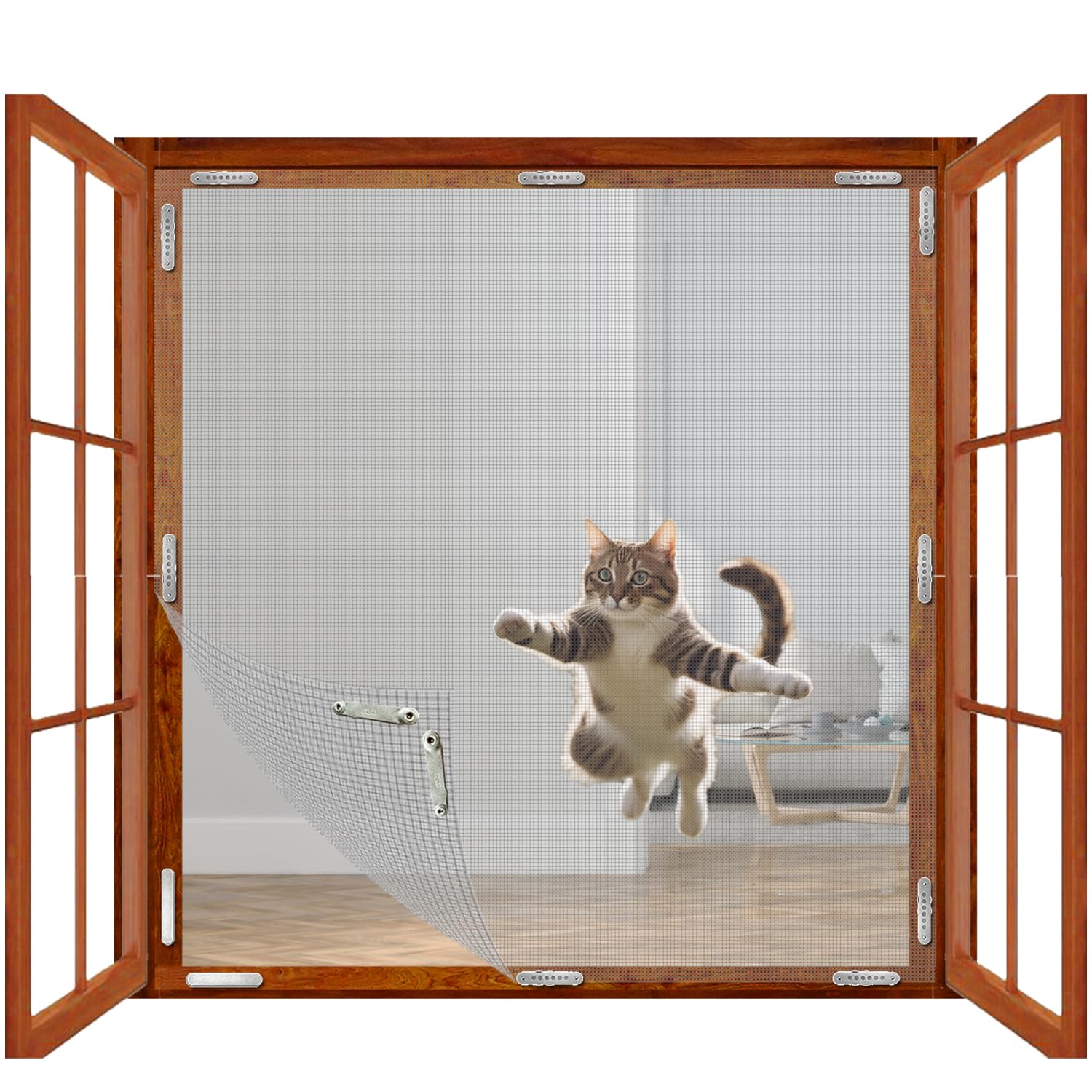 BKSAIFly Screen Window Magnetic Insect Protection Roof Window Magnetic No Drilling No Bite Mosquito Net for All Windows Fly Net Mosquito Net Fly Net Cut to Size