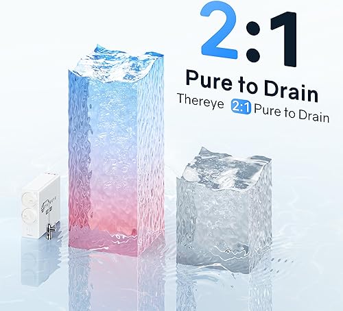 Miniatura 7 de Thereye Sistema de ósmosis inversa de 8 etapas, filtro de agua de ósmosis inversa sin tanque de 1000 GPD, sistema de filtración de agua RO debajo