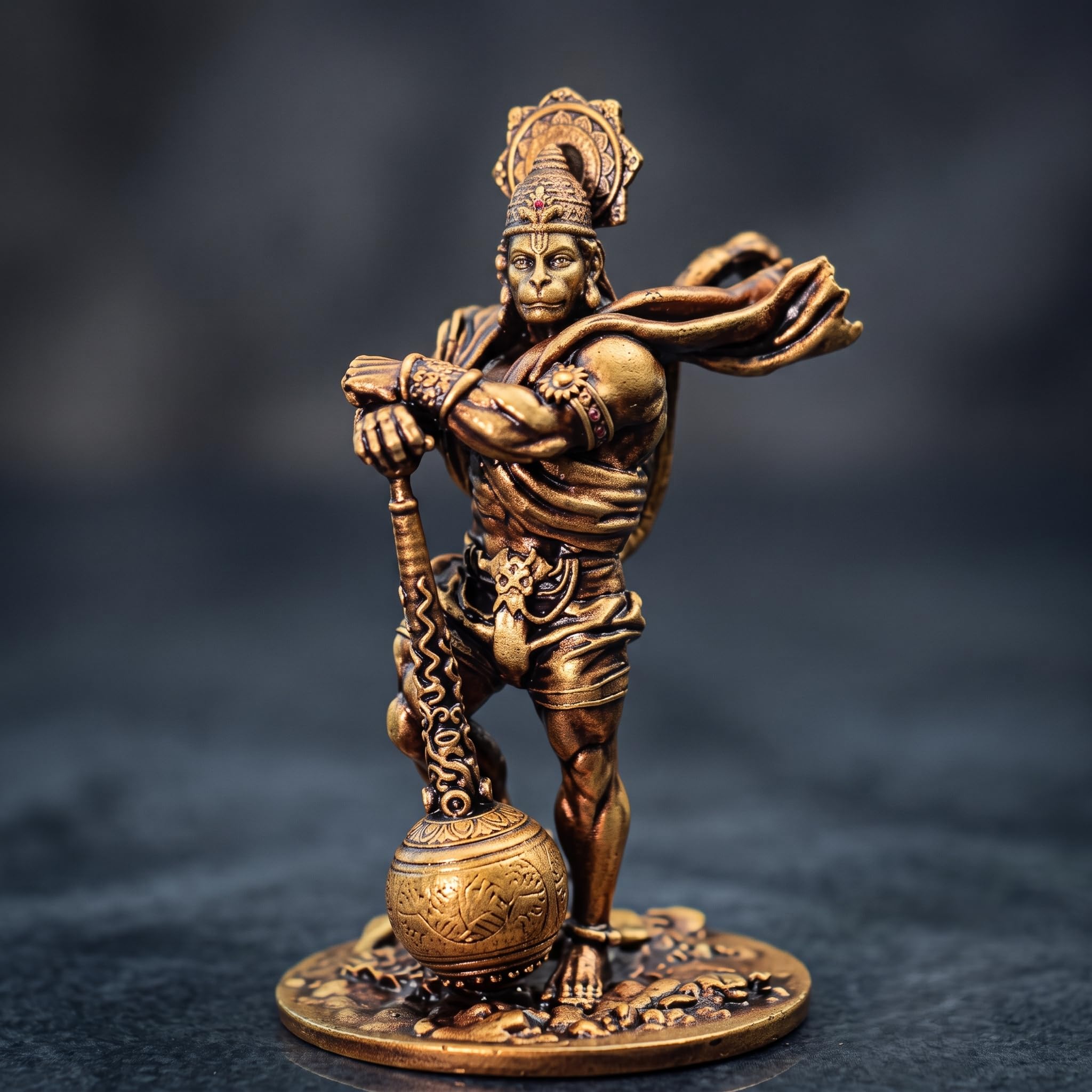 SHRI BALAJI CRAFT Divine Hanuman Ji Idol for Car Dashboard | Bajrangbali Murti Statue for Home & Office | Antique Finish God Idol for Protection & Blessings-image-17