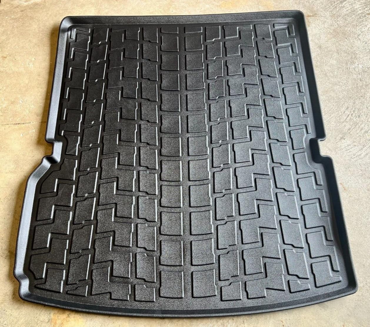 Cargo Liner - Trunk Mat for Jeep Grand Cherokee L (7 Seats) 2021-2025 – Weather-Resistant Trunk Mats for Cars with Raised Lip–Non-Slip Car Trunk Mat Tray Pad Boot–Laser Pre-Cut Design