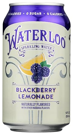 Waterloo Sparkling Water, Water Sparkling Blackberry Lemonade, 12 Pack, 12 Fl Oz
