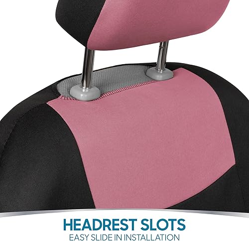 Miniatura 76 de BDK PolyPro - Juego completo de fundas de asiento de automóvil en color menta sobre negro, fundas de asiento delantero y trasero, accesorios