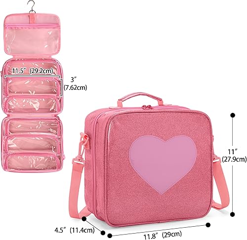 Miniatura 6 de LoDrid Funda de transporte para muñecas compatible con LOL Surprise OMG organizador de exhibición compatible con muñecas de 3 pulgadas con un gancho