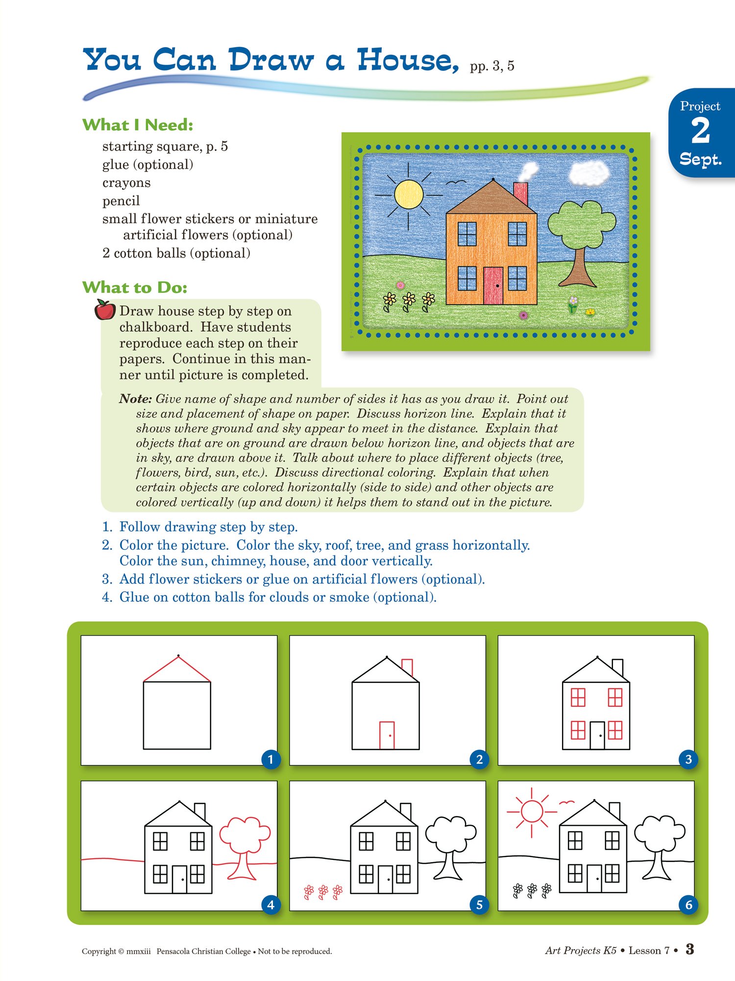 Art Projects K5 - Abeka 5 Year Old Kindergarten Art and Craft Book - Image 9