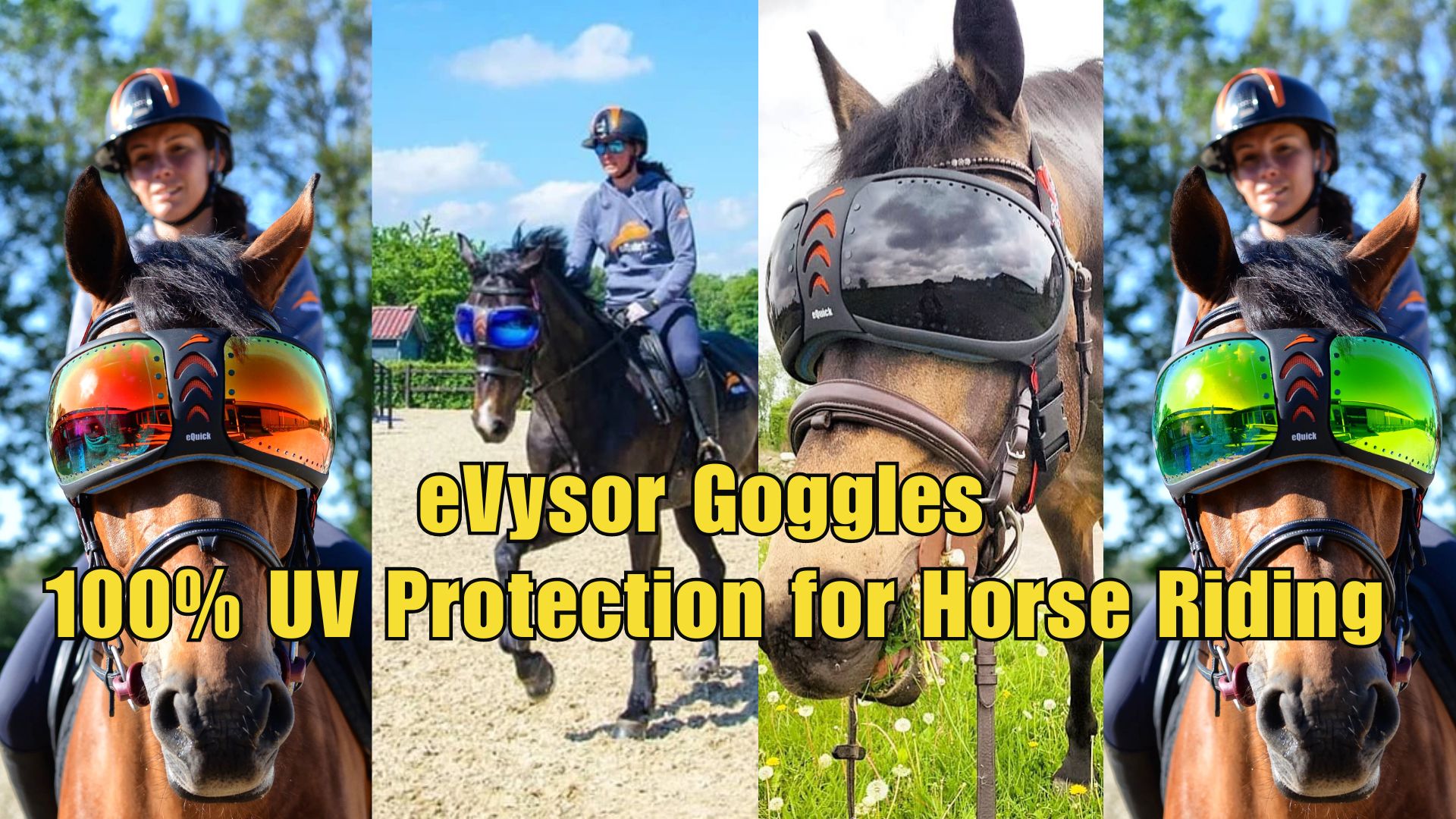 EQUICK eVysor UV Protection Horse Riding Goggles it