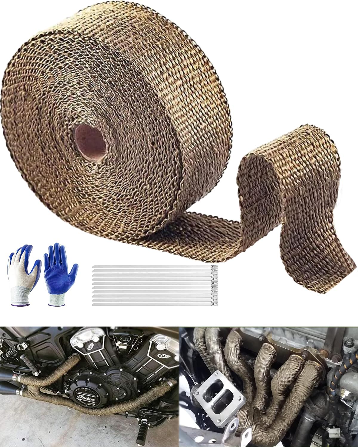 Exhaust Header Wrap Heat Shield 2" x 50' Titanium High