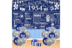 Blue 70th Birthday Decorations for Men and Women