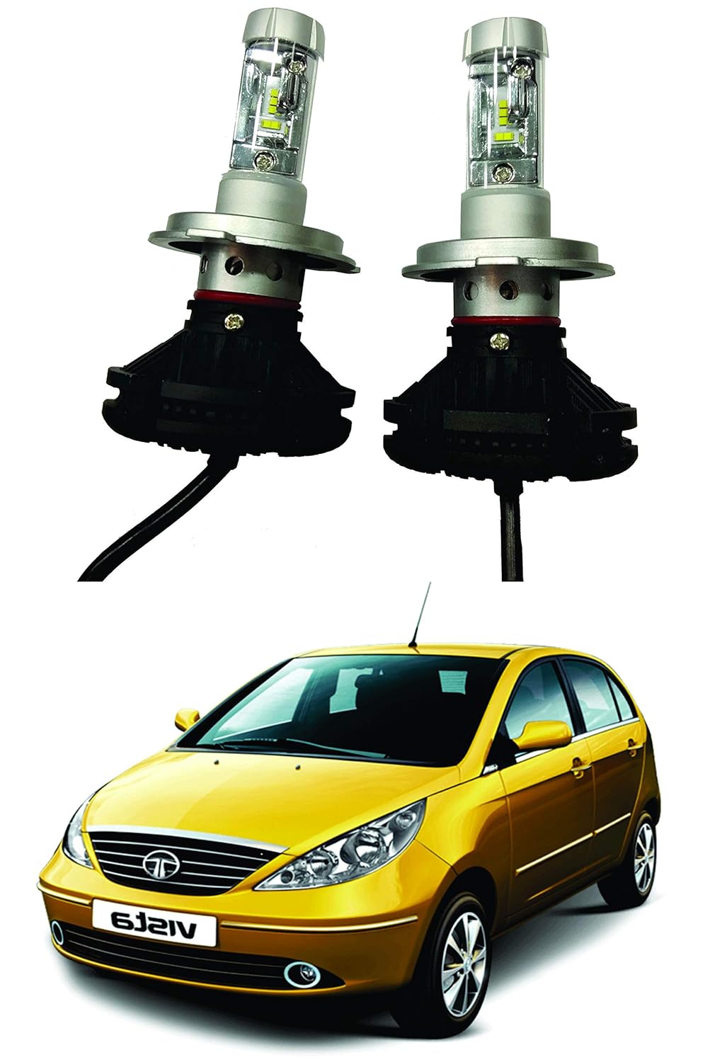Trigcars Tata Indica Vista Car X3 Car Headlight/Fog Lamp LED Bulb with