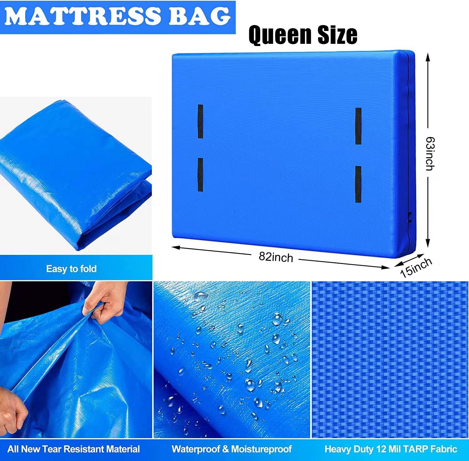 Mattress Bags Covers for Moving and Storage(Cali King Size),Mattress Cover Bags for Moving- Heavy Duty,Mattress Protector for Moving,Mattress Bags for Storage,Moving Bags,Moving Supplies
