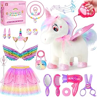 Unicorn Toys for Girls Age 4-6 Unicorns Gifts, Walking Talking Singing Interactive Toy, Remote Control Plush Unicorn's Pet Care Toy, Unicornss Dress up for Toddler Girls Kids 3 4 5 6 Years