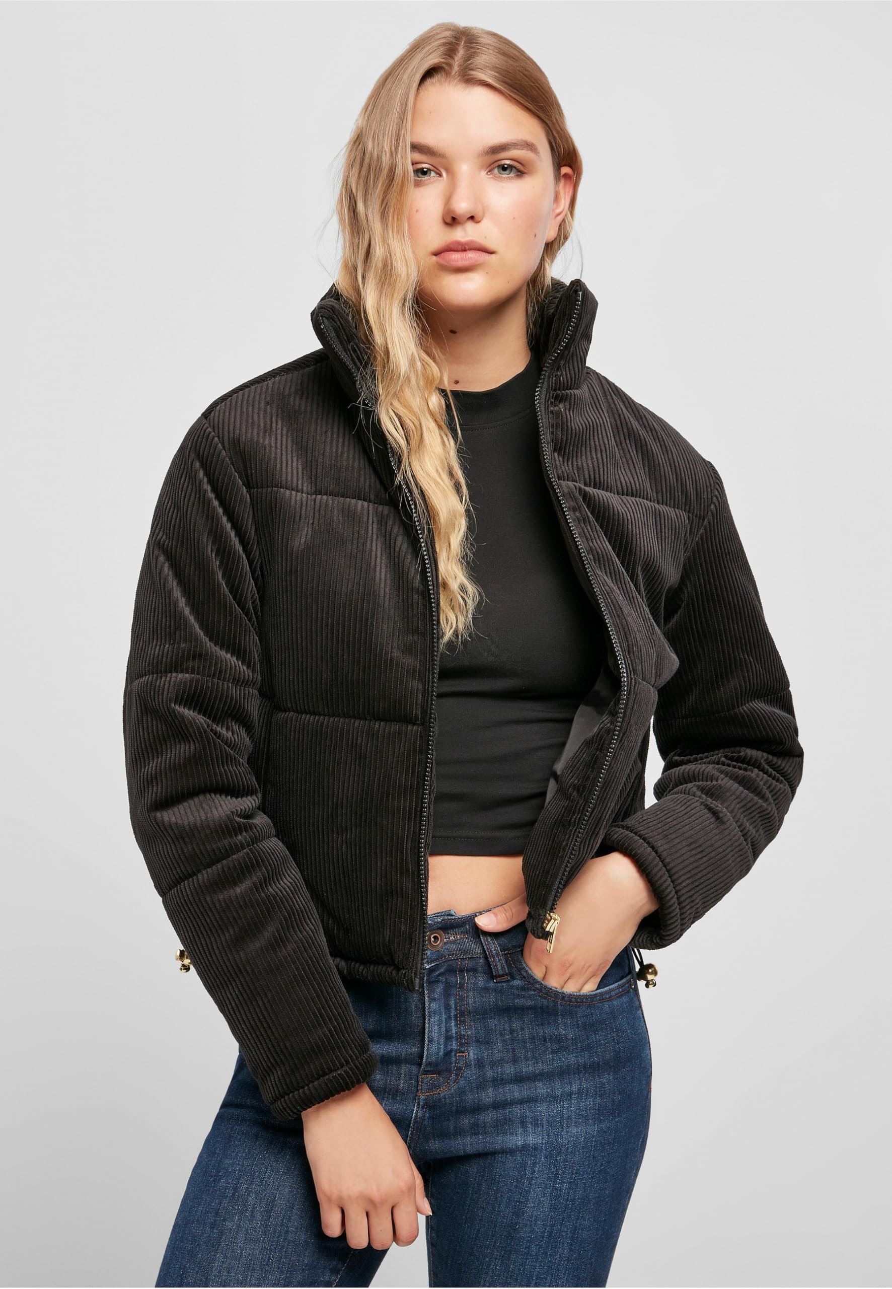 Urban Classics Damen Ladies Corduroy Puffer Jacket