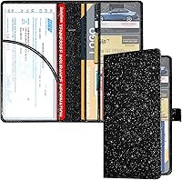 Vista 7 de RSAquar Car Registration and Insurance Holder, Vehicle Glove Box Organizer Cool Car Accessories, Auto Truck Document Holder for Cards, Driver AAA