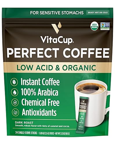 Miniatura 6 de VitaCup Paquete de café perfecto de bajo ácido, puro y suave USDA orgánico y de comercio justo, libre de micotoxinas, tostado oscuro  16 cápsulas de