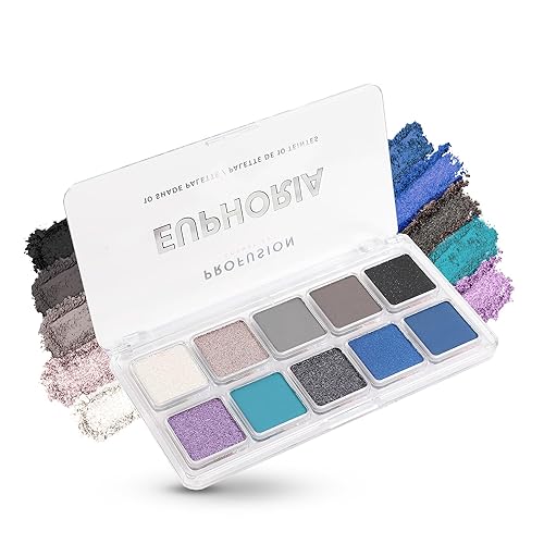 10 Shades Eyeshadow Palette - Highly Pigmented Multi-Finish Formula, Effortless