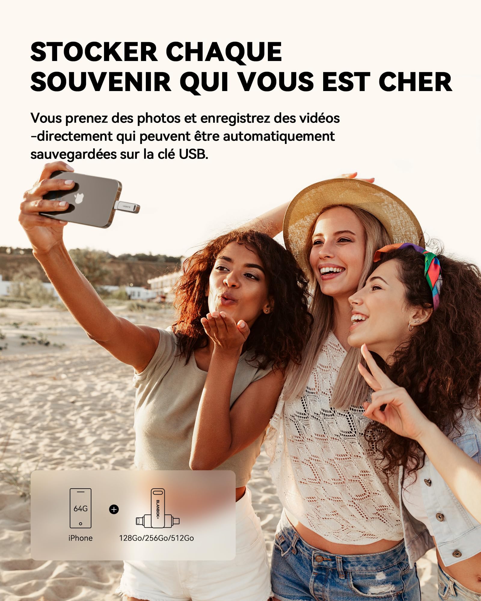 Certifiée MFi Clé USB C 256 Go, USB C Photo Stick, Cle USB iPhone Stockage Externe,Memoire Externe pour iPhone/iPad/Smartphone/PC