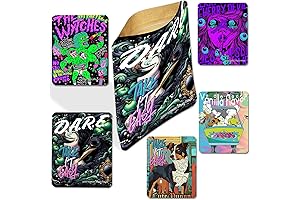 Custom Weed Bags, 100 Pack Kraft Paper Creative Design, 5.3 * 3.5 inches