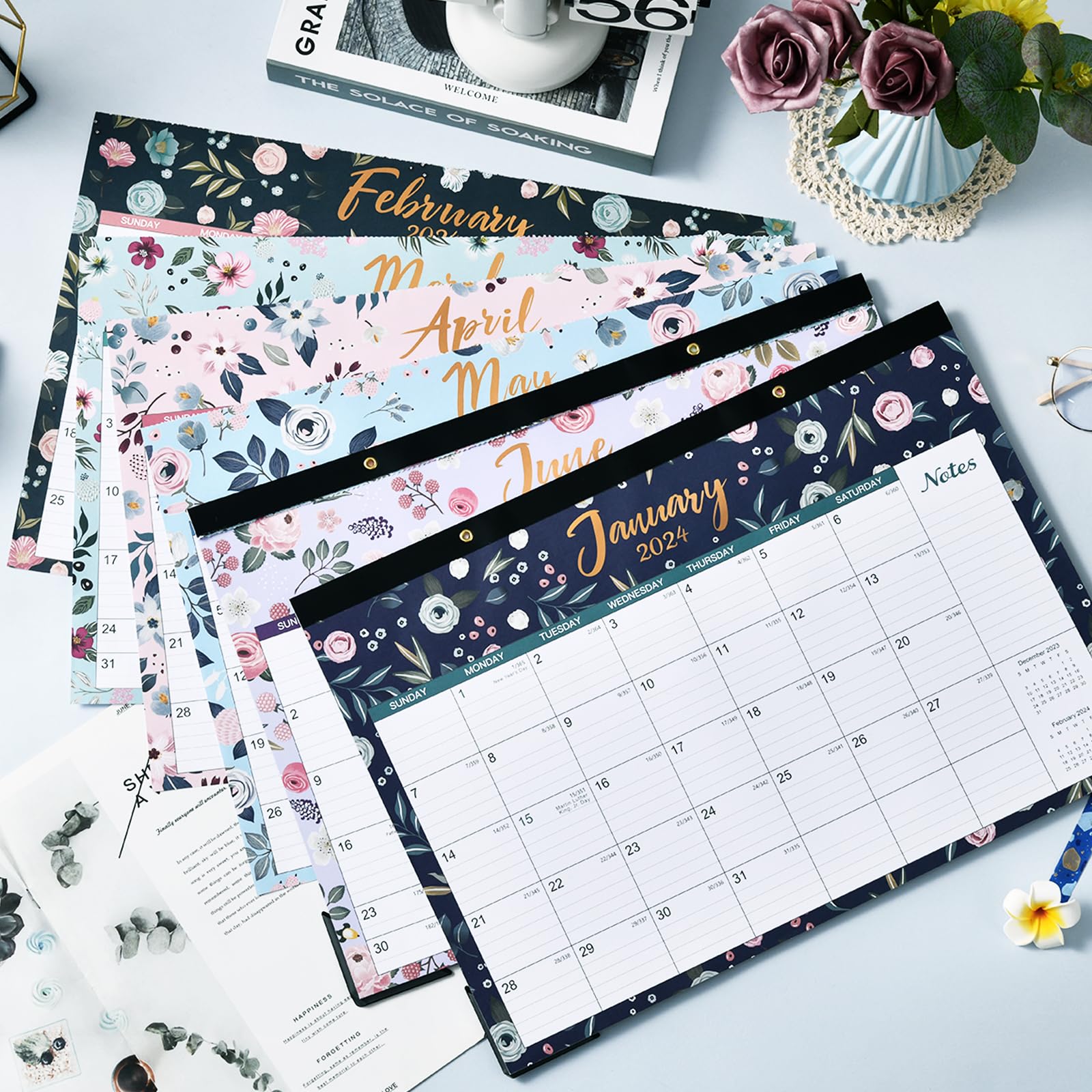 Snapklik.com : 2024 Desk Calendar- 2024 Calendar From January 2024 To ...