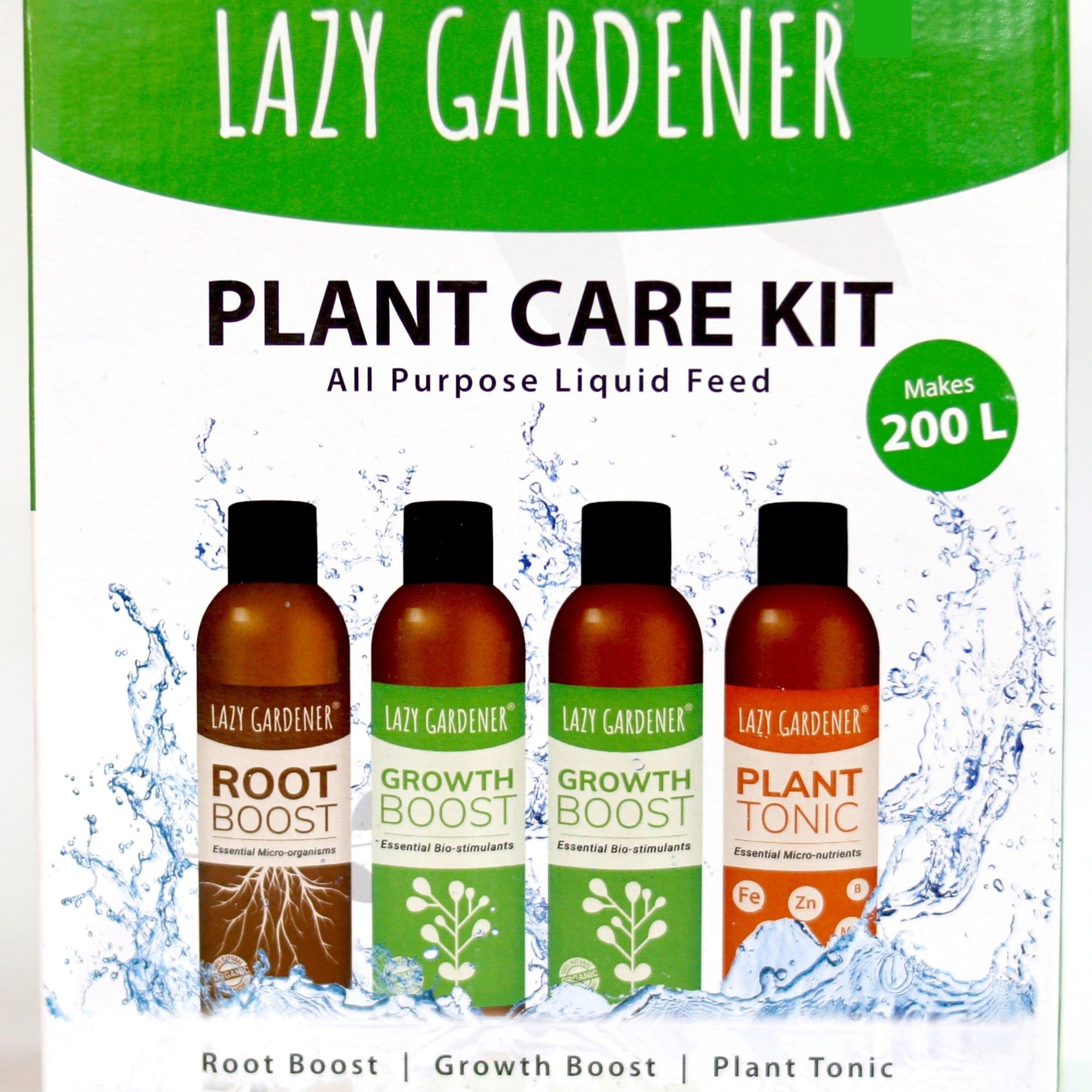 Lazy Gardener Liquid Fertilizers For Plant Food | Growth, Root Boost & Plant Tonic Combo Plant Care Kit for Plant indoor Outdoor Home Garden| Plant Food Fertilizer for Green, Flowering Plants, 800Ml (B09XKJ8SYT) Amazon Price History, Amazon Price Tracker