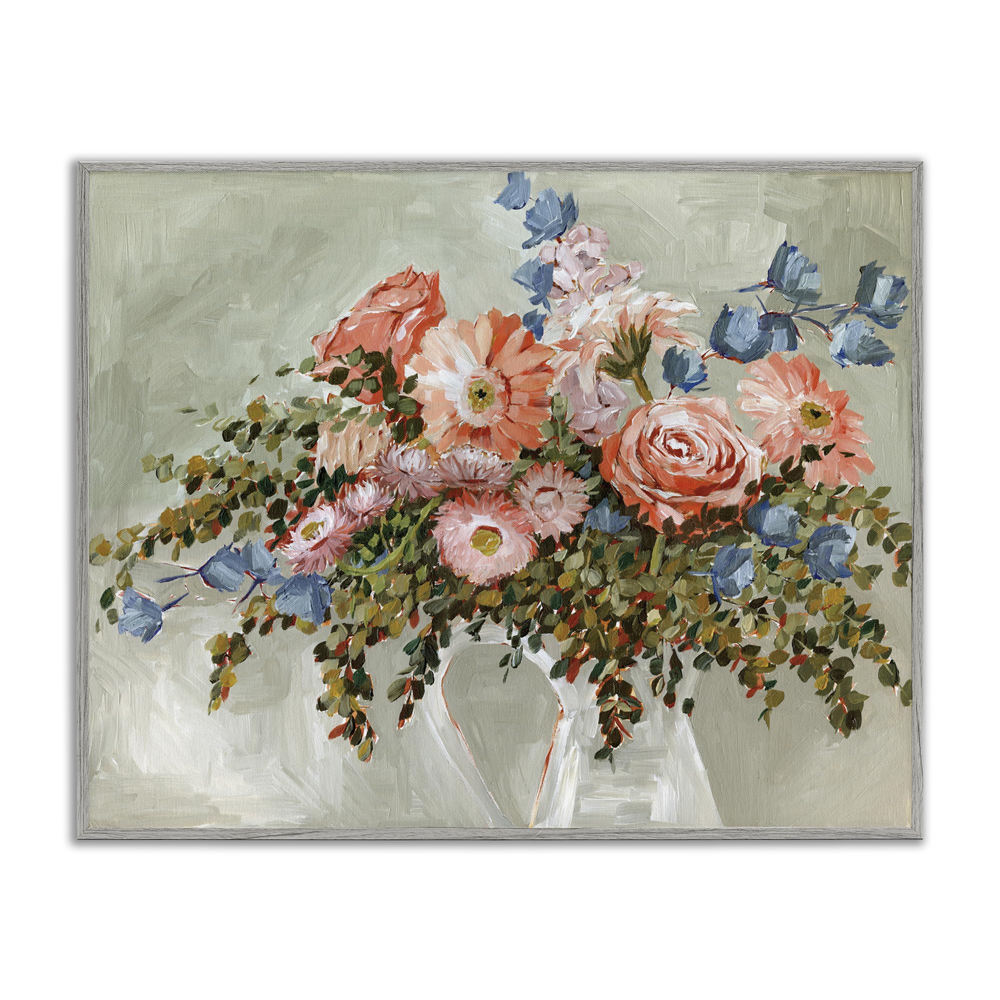 Assortiment de roses encadrées Stupell Industries tableau déco gris 40x50