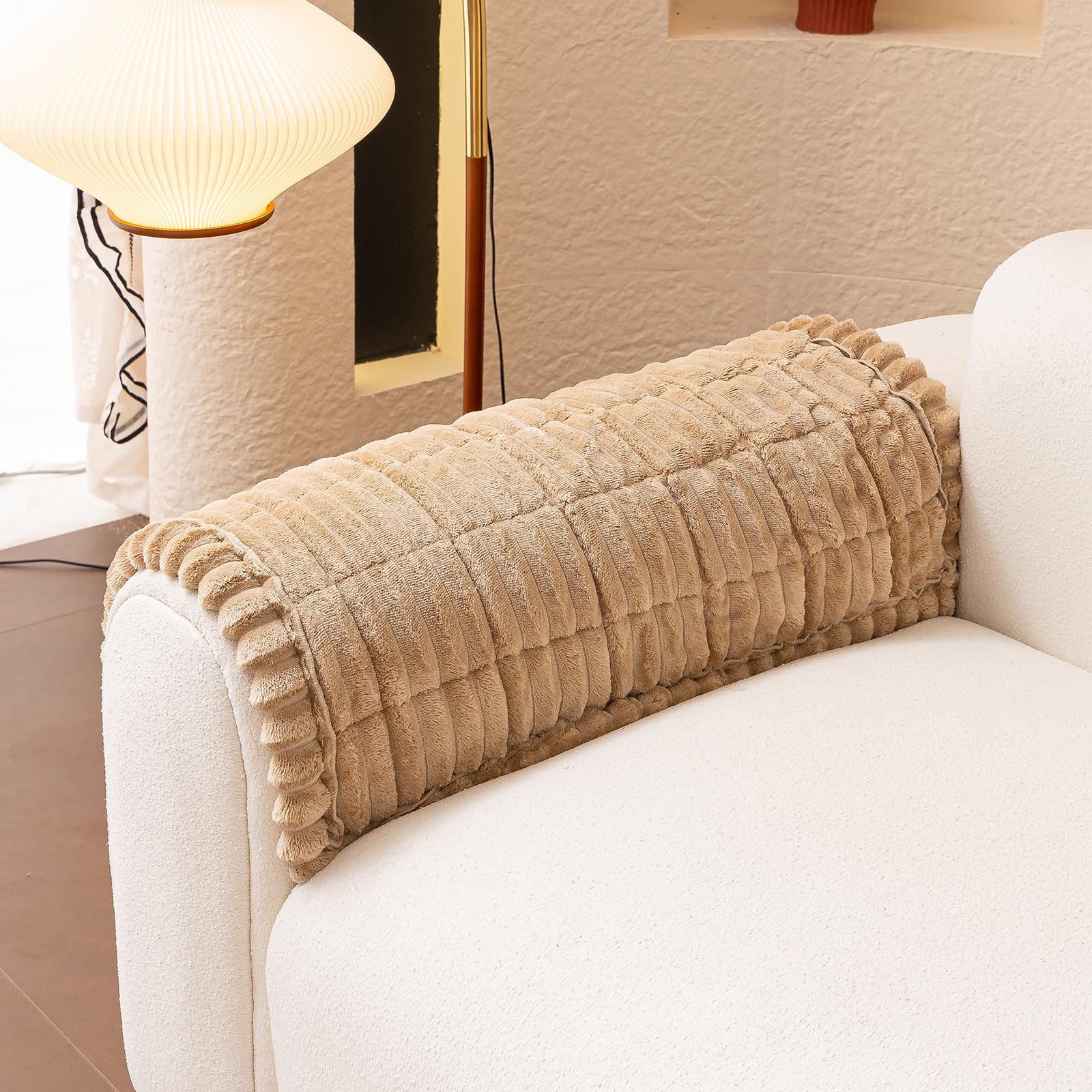 GKXLH Housse De Canapé Épaisse En Velours Côtelé Doux – Antidérapante, Lavable, Pour Canapé 2/3/4 Places Ou D'Angle – Protection Meubles Salon (70x150cm)