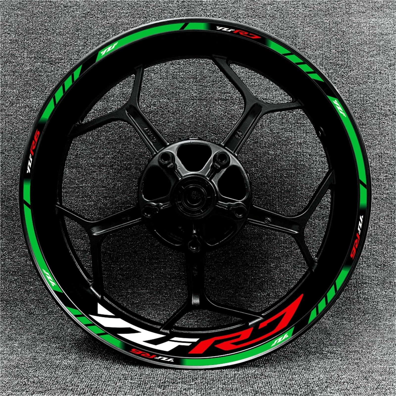 Calcomanía Decorativa para Llanta Interior Y Exterior Motocicleta 17 Pulgadas Pegatina Reflectante para YZF R7(Set Meal 24)